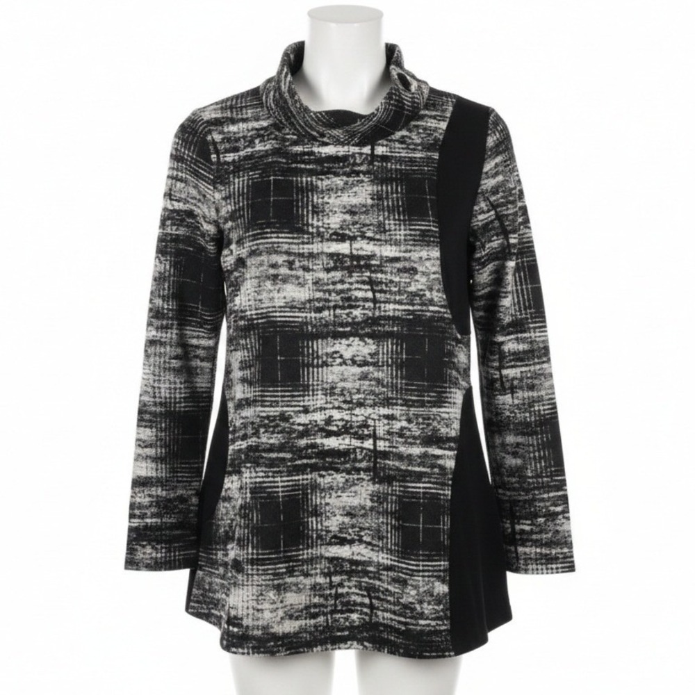 Joseph Ribkoff Abstract Plaid Colorblock Blouse Womens Modern Career‎ Lagenlook
